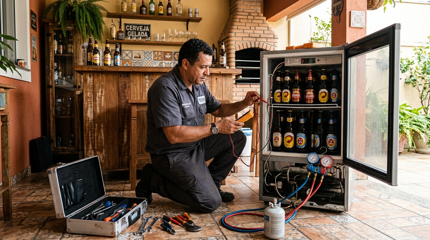 Aplicação de gás refrigerante em cervejeira atendida em Caxias do Sul‑RS